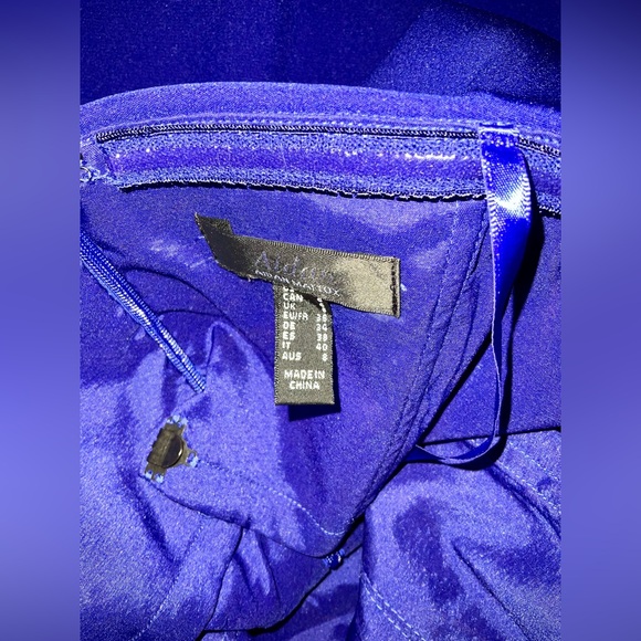 Aidan Mattox strapless with a ruffle on top - bright blue dress - nwt - size 4 - Picture 6 of 9